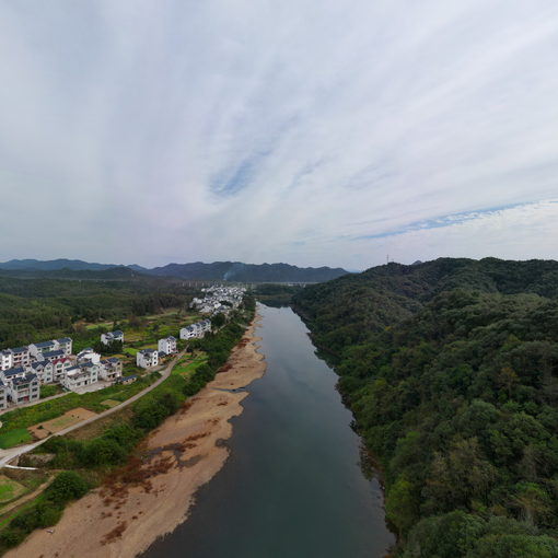 饶河航道石枧村  全景