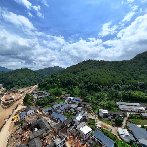 蕉嶺石寨村農(nóng)房全景圖1