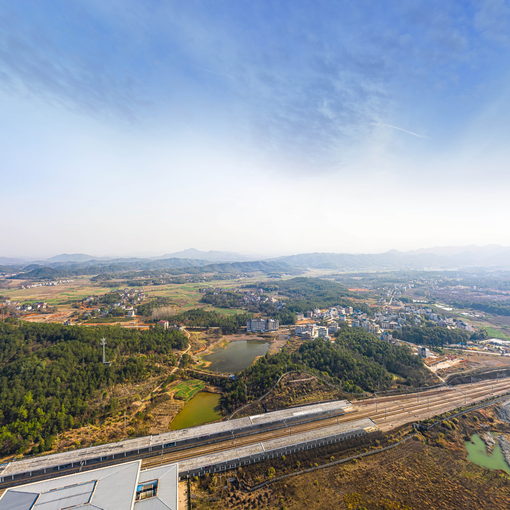 玉山南站上空全景