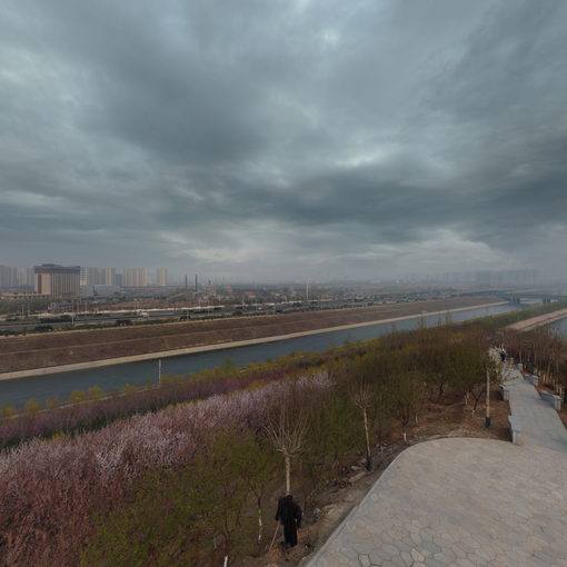 石家莊翠屏山濕地公園北側(cè)全景