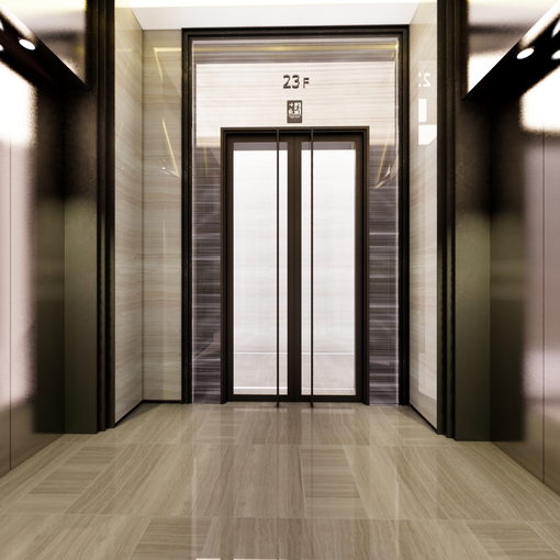 汇盈中心二十三至三十一层办公楼层电梯间
