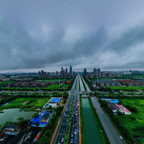 雨中天津市西青区高新技术产业园区