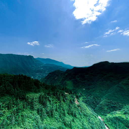 镇河隧道出口—正沟隧道进口全景图