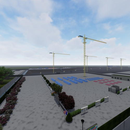 白云机场T3交通枢纽轨道交通预留工程三期BIM模型场地布置